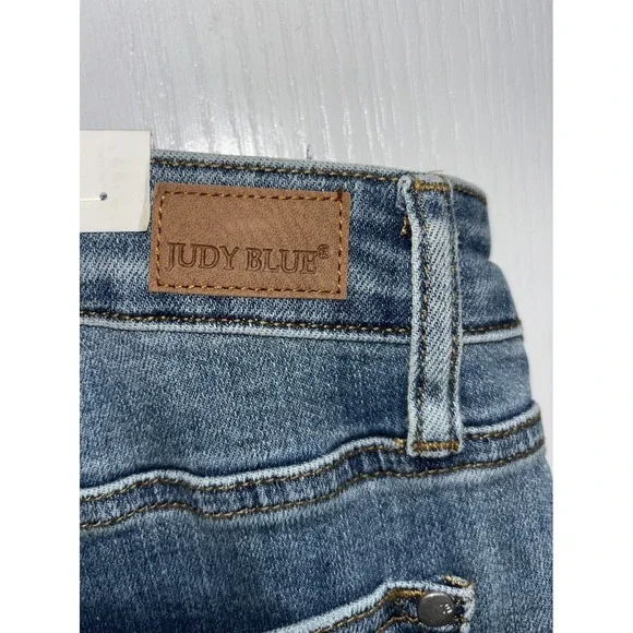 NWT Judy Blue High Waist Patchwork Boyfriend Jeans 7/28 Blue Stretch 88499 Boho - Picture 11 of 14